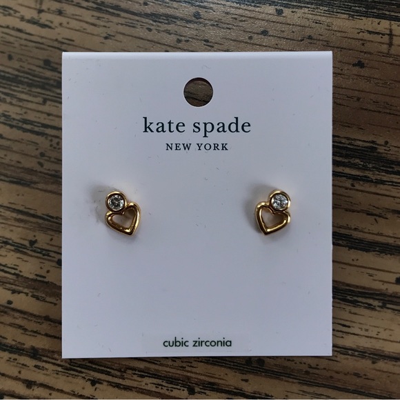 ♠️Kate Spade Heart Earrings NWT - Picture 2 of 4